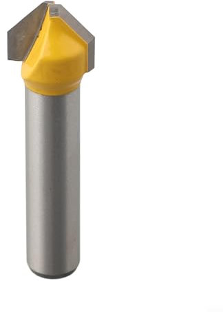 Fraise à graver - Jeu de fraises à rainure en V - 90 degrés - Tête plate chanfreinée - Pour gravure