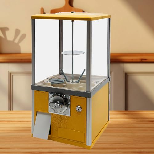 EliKBH Gumball Machine Coin Dispenser Machine Commercial Candy Vending Machine for Game Stores Retail Stores (Color : Yellow)