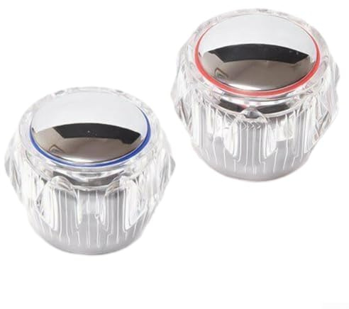 RANRAO Quick and Simple Tap Head Replacement, 2PCS Kitchen Faucet Cover, Blue & Red Water
