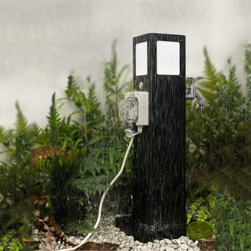 Smart Utomhuskran Vattenpelare, Ip66 Vattentät, Winter Freeze Crack Garden Water Column, Golvmonterad Vattenkran, Lämplig för Innergård, Trädgård, Campingplats för Husbilar(60cm(23.6in))