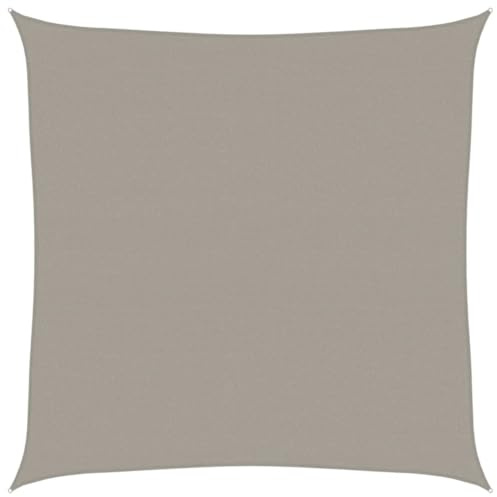 vidaXL Vela Parasole 160 g/m² Quadrata Grigio Chiaro 4x4 m in HDPE, vela ombreggiante, ombra da patio, tettoia ombreggiante, vela da giardino, tettoia