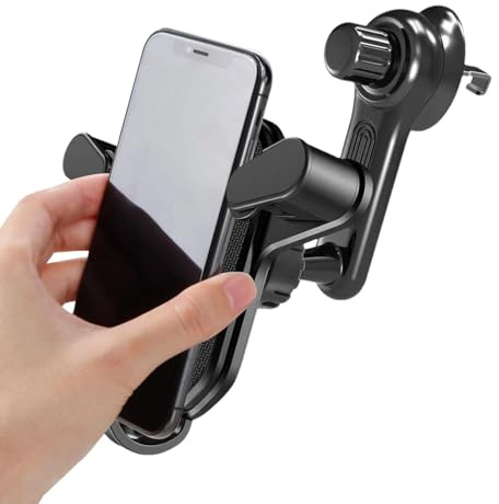 Supporto per telefono a ventosa, supporto per cellulare per auto | 2024 nuovo supporto per parabrezza a 360 gradi – Clip di ventilazione regolabile per porta telefono auto, per cruscotto