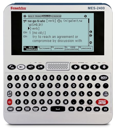 Franklin MES-2400 Digitales sprechendes Wörterbuch, mehrsprachiger Übersetzer, sprechendes Sprachbuch und mehr