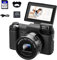 Fotocamera 4K, 48 MP, fotocamera compatta con zoom ottico 5X e zoom digitale 8X, zoom 40X integrato (sensore CMOS 12 – 48 MP, Full HD, autofocus, processore DIGIC 4 + immagini)