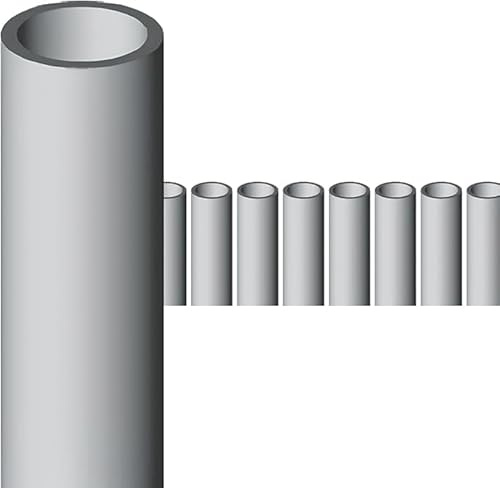 20 Metri Tubo Rigido In PVC Diametro 20mm, Autoestinguente Grigio, Passacavi a Parete per Cavi Elettrici, 10 Pezzi da 2 Metri (D20mm)