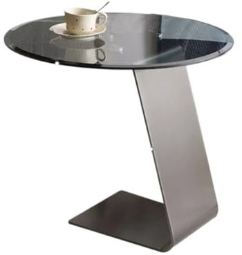 Outdoor Klappbar Gartenmöbel Set mit Licht Luxus Kreativ Beistelltisch Modern Glas Couchtisch Kleiner Runder Tisch und Ecktisch für Wohnzimmer Sofa Bereich