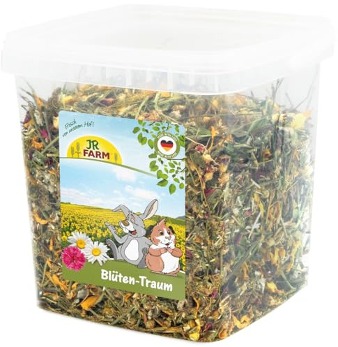 JR Farm Blüten-Traum 380 g im Eimer (Kräuter für Zwergkaninchen und Nager, Ergänzungsfuttermittel)
