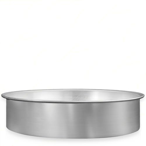 Sicignano | Stampo Tortiera Professionale per Cottura, 25x10h cm, Rotonda, Alluminio Anodizzato | Senza Punti di Saldatura | Perfetta per Angel Cake e Dolci Alti e Scenografici