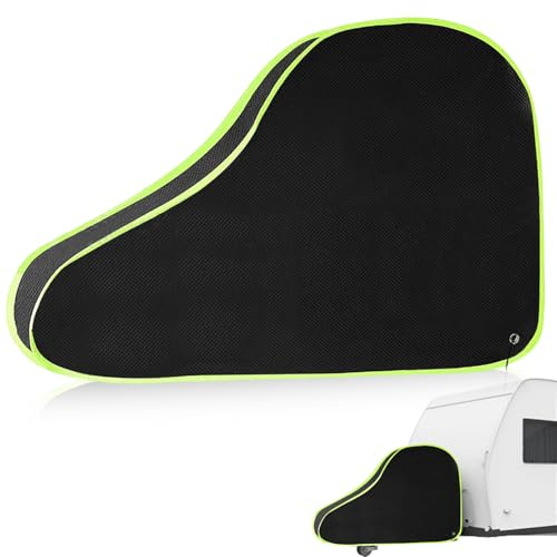 Copertura universale per timone, 110 x 104 cm, 600D, con nastro riflettente, copertura per gancio di traino, protezione per la maggior parte dei tipi di rimorchi per cavalli