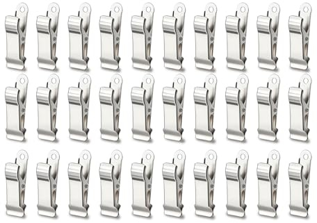30 PCS Morsetti in metallo 1,3 cm, mini clip a molla larghezza 1,3 cm, pinze antiscivolo resistenti e versatili per foto, tende, vestiti, snack, artigianato e uso quotidiano