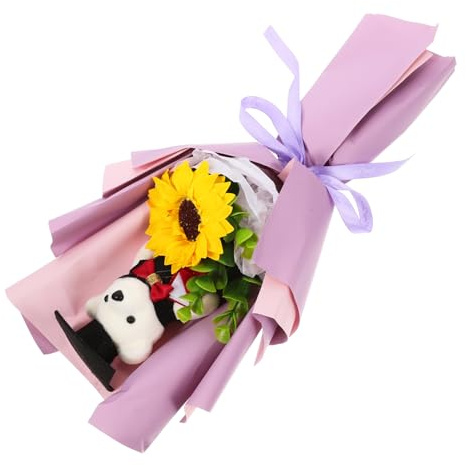 LOLIPPYY Bouquet Laurea Forma Orsetto Decorativo Per Festa Laurea Regalo Bouquet Per Laureati Accessorio Fotografico