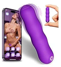 Bullet Vibrator for Women, Mini Sex Toys 10 Vibrating Mode G Spot Nipple Clitorals Stimulator, Personal Vibrators with App Control, Liquid Silicone Adult Toy for Couples Rose Vibrating Dildo