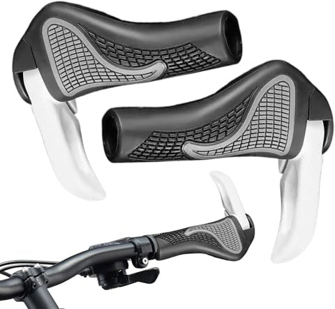Grips för mountainbike-styret – halkfritt ergonomiska cykelhandtag, 2 x utomhuscykling stötdämpare med skruvfästning, bekvämt gummigrepp för mountainbike, scooter, cruiser | Road Trai