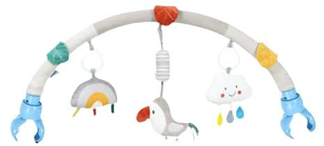 DuskHaven Spielbogen für Kinderwagen, Babybettzubehör, Weich, Cartoon, Hängende Sensorische für Neugeborene, Bogen, Vogel