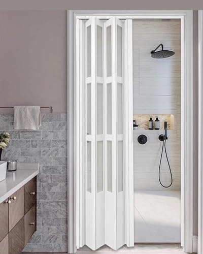 Faltbare aufrollbare Fliegengittertür – Schiebe-Design aus Aluminium und Acryl für mehr Sicherheit und Privatsphäre im Badezimmer, Schlafzimmer, Flur