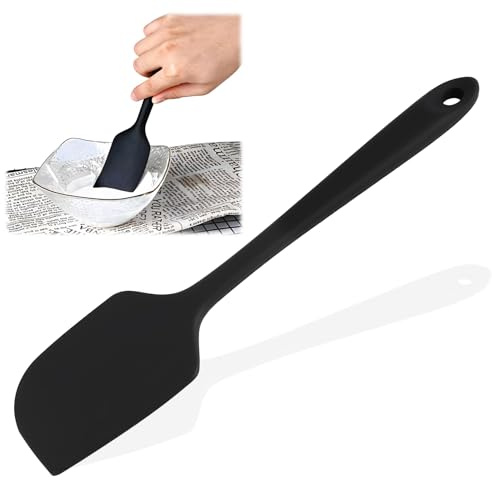 Hitzebeständiger Großer Silikon Spatel, 29 cm hitzebeständig bis 230 °C, flexibler Teigschaber mit Nylonkern, nahtloses Küchenutensil zum Backen, Kochen, Rühren, Schaben, Antihaft & spülmaschinenfest