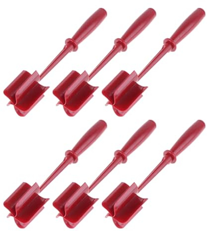 Bosiyrggrl Tritacarne da Cucina Schiacciapatate Resistente al Antiaderente Tritatutto per Hamburger Schiacciapatate Gadget da Cucina Rosso