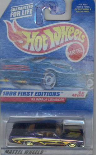 Hot Wheels 1998 FIRST EDITION 635 purple '65 IMPALA LOWRIDER 8 of 40 1:64 Scale