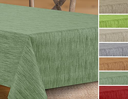 Wachstuchtischdecke rund oval eckig, Georginias Tischdecke abwischbar, Farbe und Größe wählbar (Eckig 100x140 cm Antikgrün)