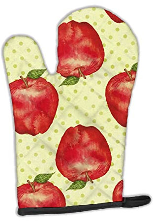 Caroline's Treasures BB7516OVMT Watercolor Apples and Polka dots Dekorierter Ofenhandschuh, Textil, Mehrfarbig