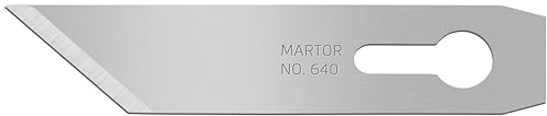 MARTOR 10x Lama grafica 9 mm, sbavatore, bisturi, sostitutiva | Uso singolo, doppio bisello, per GRAFIX 501 & TRIMMEX CUTTOGRAF, No. 640.50