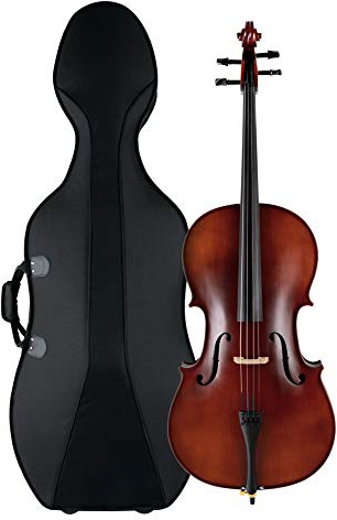 Classic Cantabile Brioso Set De Cello 4/4 (Violoncelo 4/4, tapa de pícea maciza, fondo y aros de arce flameado, incluye maleta ligera con ruedas y arco)