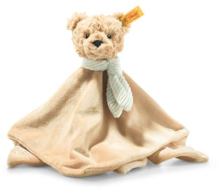 Steiff 242281 Soft Cuddly Friends Jimmy Teddybär Schmusetuch - 26 cm - Kuscheltier für Babys - beige (242281), beige 92 g