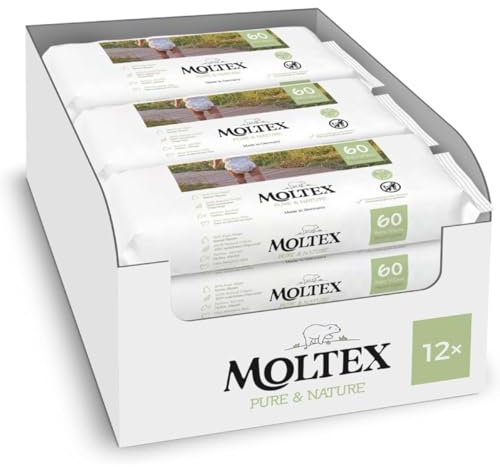 Pack 12 x Toallitas Moltex Pure & Nature 60 Uds