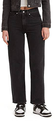 Levi's Womens 94 Baggy (Also Available In Plus) Jeans, Black Stonewash, 33 US