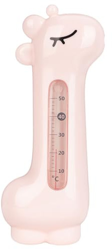 KikkaBoo Baby-Badethermometer GIRAFFE, interessantes Design, Messung von Wasser und Innentemperatur, 10-50 °C, Rosa