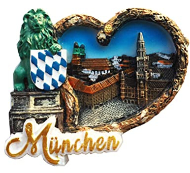 München Deutschland Kühlschrankmagnet Reise Souvenir Kühlschrank Dekoration 3D Magnetaufkleber Handbemalte Bastelkollektion