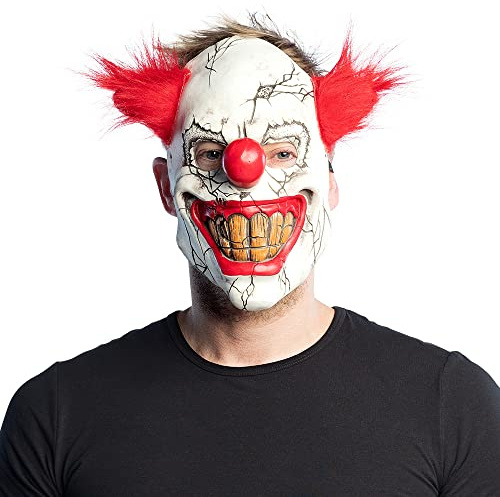 Boland - Gruselige Latex Maske für Erwachsene | Gesichtsmaske für Horror Kostüme, Karneval, Halloween und Mottoparty, Zombie, Killer Clown, Teufel