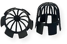 2 protezioni in plastica per grondaie a palloncino, 6,3 cm, per grondaie, grondaie e tubi di scarico, accessori per grondaie e acqua piovana, adatti per tubi da 6,3 cm