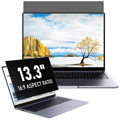 LAMA Blickschutzfolie 13,3 Zoll Seitenverhältnis 16:9 für Laptop, Sichtschutzfolie Abnehmbarer Displayschutz, Blickschutzfilter Sichtschutzfilter mit Anti Blaulicht Blendschutz(13,3'', 16:9)