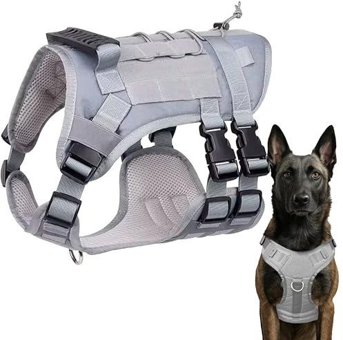 DOLCEPAW Antizuggeschirr mit Griff, Hundegeschirr für Mittelgroße Hunde, No Pull, Anti-Zieh Hundegeschirr, Mittelgroße Hunde, Einstellbar, Sicherheitsgeschirr, Brustgeschirr mit Griff, Zugstopp