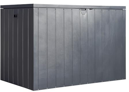 ShelterLogic Stahl Gartenbox | Kissenbox & Auflagenbox | Anthrazit | 79x138x93 cm
