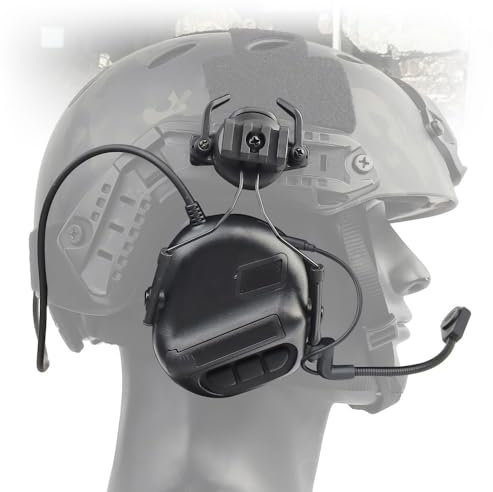 XiaGuo Casque Tactique Étanche avec Microphone,Protection Auditive pour Chasse, Airsoft Et Activités Militaires, sans Fonction Réduction Bruit Casques Tactiques Jeu De Guerre CS