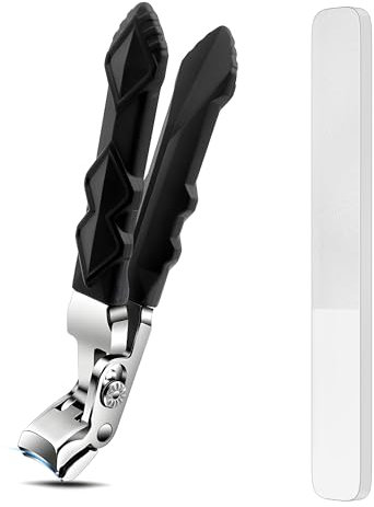 Nagelknipser Fußnägel, Kaluofan Nagelknipser, Nail Clipper Mit Nagelfeile, Nagelzwicker Mit Abgeschrägter Kante, Nagelschere Fussnägel für dicke Nägel Senioren