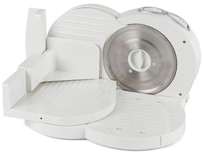 FfiMe Electric Meat Slicer – Bread/Cheese/Cold Cuts Non-Slip Deli Slicer, 17cm Stainless Steel Serrated Blade, Adjustable Thickness 1-15mm, Home Slicer, Commercial and Household Use