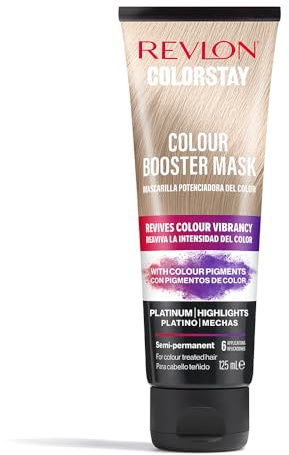 Revlon, Colorstay, Masque Booster de Couleur, Coloration Temporaire, Soin pour entretenir la coloration, Ravive l'éclat, intensifie, hydrate, Cheveux blonds platine, 125ml, 6 Utilisations