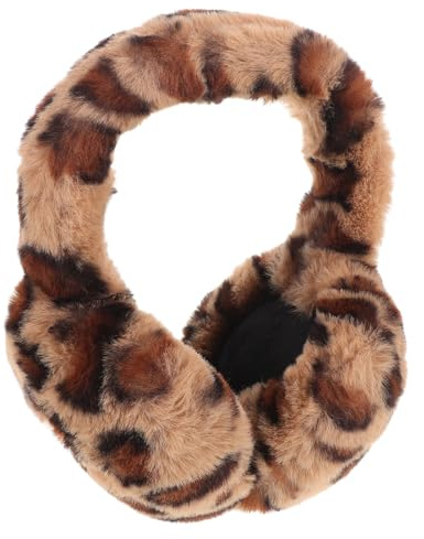 CALLARON Cache-Oreilles D'Hiver Léopard Pour Femme Cache-Oreilles Pliables Et Moelleux Couvre-Oreilles Chauds Coupe-Vent Contre Le Froid Pour Ski Snowboard Streetwear Et Usage Quotidien