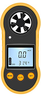 Anemometro, Anemometro portatile Misuratore di velocità del vento Strumento di misura manuale digitale LCD