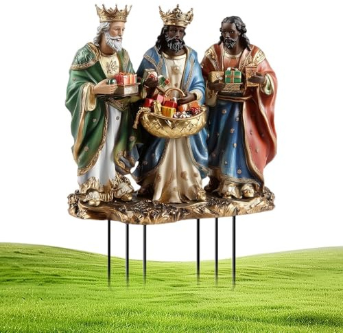 Pali decorativi da giardino, presepe, in acrilico, 2D, impermeabili, resistenti all'usura, articoli natalizi per giardino
