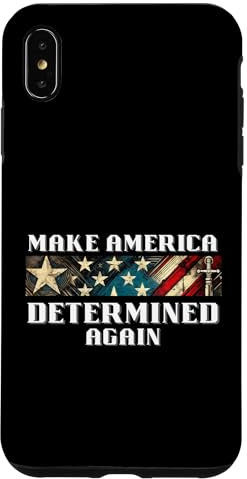 Macht Amerika wieder entschlossen USA Stars & Stripes Hülle für iPhone XS Max