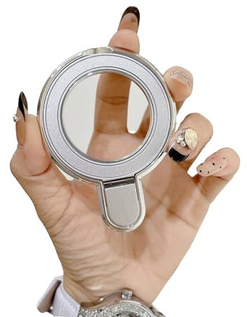 ZYWQ Magnetic Phone Holder, Foldable Phone Grip 360 Rotation Finger Ring Stand, Universal Cell Phone Cradle Kickstand Compatible with All Smartphone Accessories (Style1-Sliver)