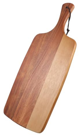 CLISPEED Planche à Découper Bois Antidérapante Planche de Cuisine Multifonctionnelle pour Fruits Viande Fromage Design Élégant Facile à Nettoyer