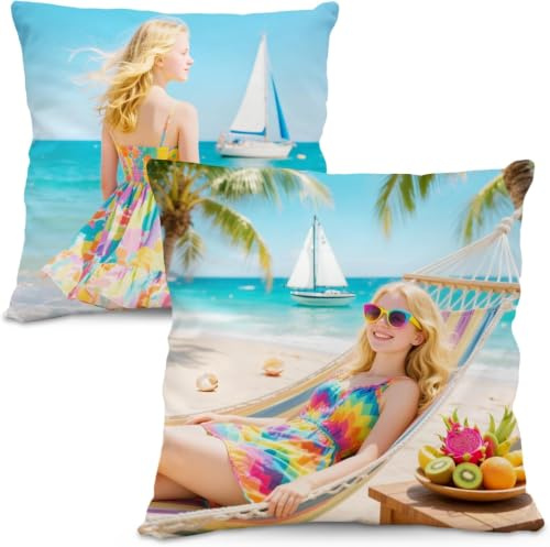 Wucidici Photo Pillow, Custom Photo Cushion with Name & Text Personalised Picture Pillow Home Decor Pillowcase Suitable Christmas or Housewarming Gifts for Family, Couples, Friends