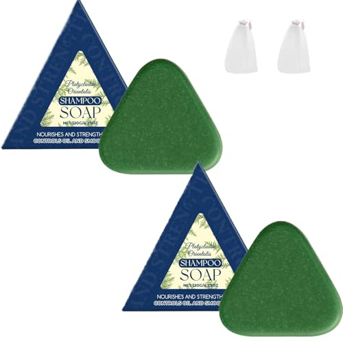 Soap di shampoo - barra di shampoo liscivo solido per capelli asciutti, barra di sapone per la cura dei capelli delicata, saponi per la cura dei capelli puliti profondi (2pcs)
