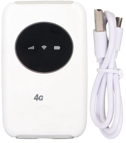Aumotop Módem Router Móvil Portátil WiFi 4G Desbloqueado, Módem USB LTE de 150 Mbps con Ranura para Tarjeta SIM, Batería de 3200 MAh, Conexión para 10 Dispositivos, Ideal para Viajes,