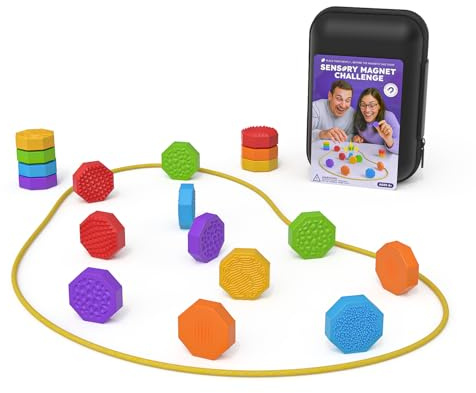 Bambebe Ajedrez Magnético con Cuerda | Juego de Ajedrez de Pie con 18 Piezas de Piedras Texturizadas | Juego de Estrategia Portátil para Viajes, Camping, Familia y Fiestas (Niños y Adultos)